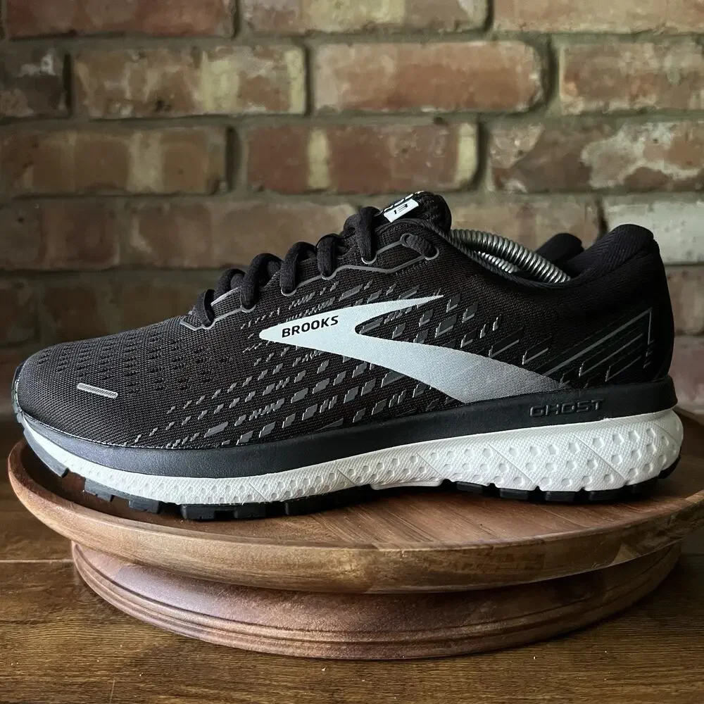 Brooks Ghost 13 Womens Size 9 Black White Neutral Cushion Running Shoes Sneakers